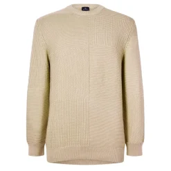 PS Paul Smith Patchwork Regular Fit Crew Neck Sweater in Brown