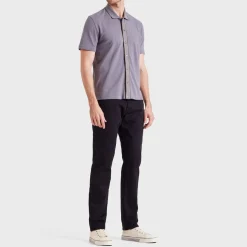 PS Paul Smith Placket Regular Fit Short Sleeve Shirt in Grey