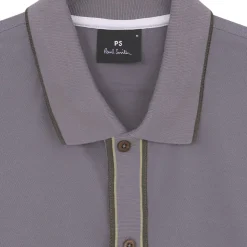 PS Paul Smith Placket Regular Fit Short Sleeve Shirt in Grey