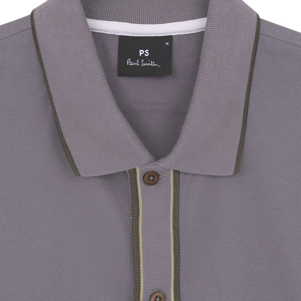 PS Paul Smith Placket Regular Fit Short Sleeve Shirt in Grey