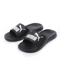 Puma Adults Popcat Logo Sliders in Black