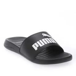 Puma Adults Popcat Logo Sliders in Black