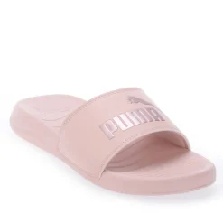 Puma Adults Popcat Logo Sliders in Pink
