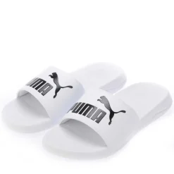 Puma Adults Popcat Logo Sliders in White