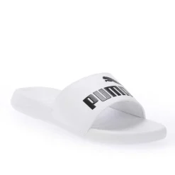 Puma Adults Popcat Logo Sliders in White