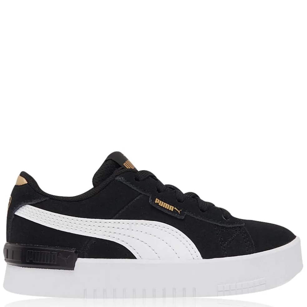 Puma Jada Suede Child Girls Trainers in Black
