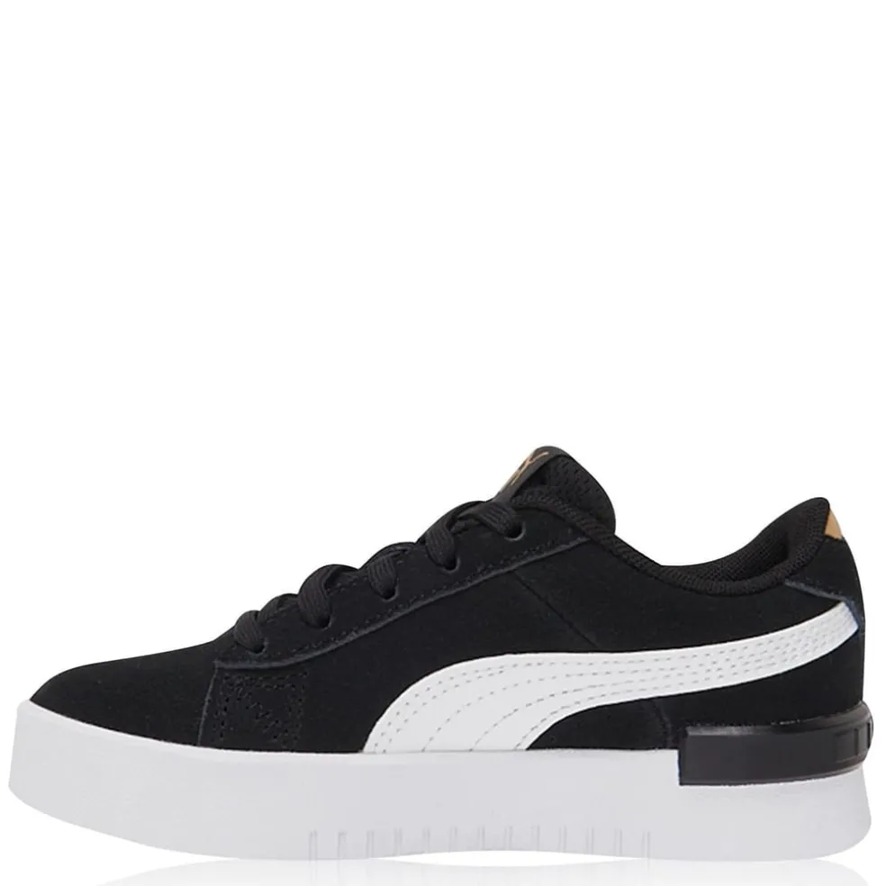 Puma Jada Suede Child Girls Trainers in Black