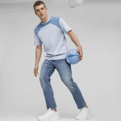 Puma Manchester City Football Culture T-Shirt 2023 2024 Adults in Blue