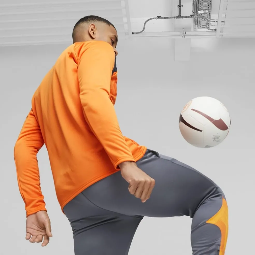 Puma Manchester City Pre Match Sweat T-Shirt 2023 2024 Adults in Orange