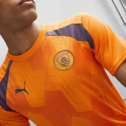 Puma Manchester City Pre Match Shirt 2023 2024 Adults in Orange