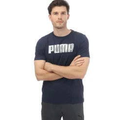 Puma Mens Sportstyle Logo T-Shirt in Navy