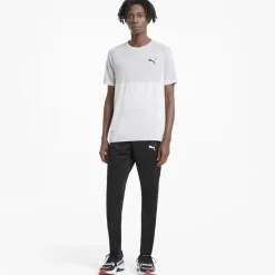 Puma Mens Tapered Tracksuit Bottoms in Black