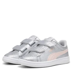 Puma Smash 3.0 Glitz Glam V Child Girl Trainers in Grey