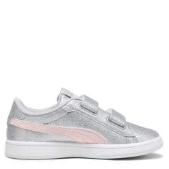 Puma Smash 3.0 Glitz Glam V Child Girl Trainers in Grey