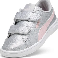 Puma Smash 3.0 Glitz Glam V Child Girl Trainers in Grey