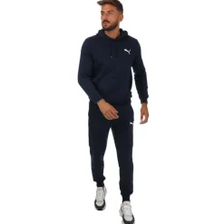 Puma Sml Logo Cuffed Jog Pant in Navy