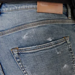 Purple Brand Mid Rise Slim Leg Jeans in Blue