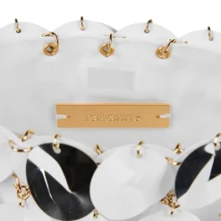 Rabanne Sequinned Shoulder Bag in Silver