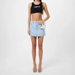 Rabanne Sequinned Shoulder Bag in Silver