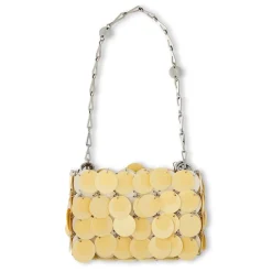 Rabanne Sparkle Discs Nano Bag in Gold