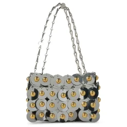 Rabanne Sparkle Nano Sphere Bag in Silver