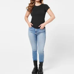 Rag and Bone High Rise Ankle Skinny Jeans in Blue