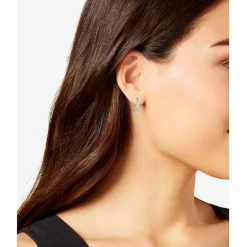 Ralph Lauren Drop Huggie Earrings in Silver