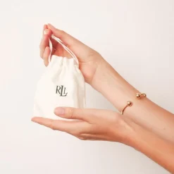 Ralph Lauren Drop Huggie Earrings in Silver