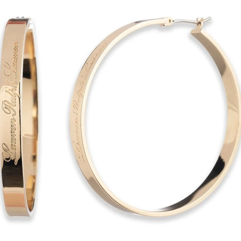Ralph Lauren Ralph L Scrip L Hoop in Gold