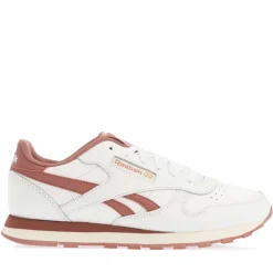 Reebok Juniors Classic Leather Shoes in White pink