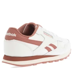 Reebok Juniors Classic Leather Shoes in White pink