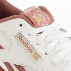 Reebok Juniors Classic Leather Shoes in White pink