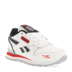 Reebok Juniors Classic Leather Step N Flash Shoes in White