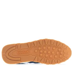 Reebok Juniors Classic Leather Shoes in White blue