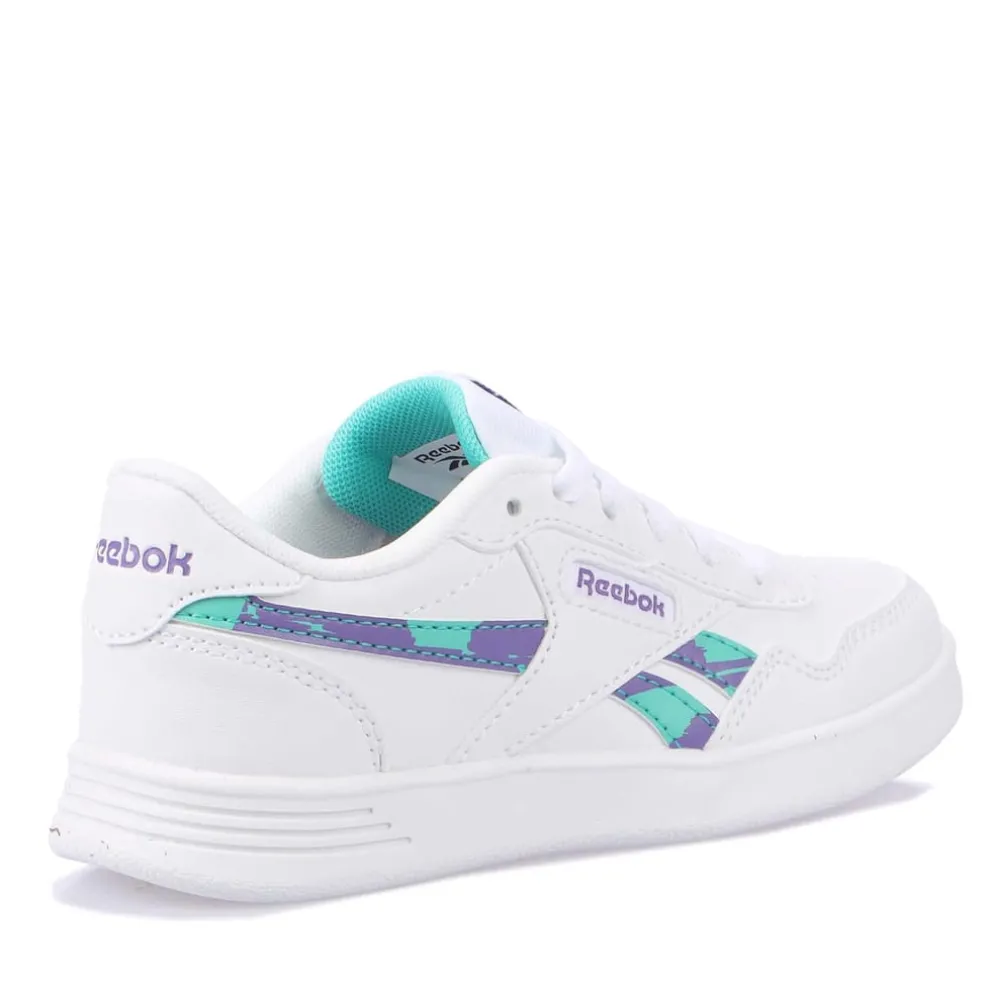 Reebok Juniors Court Advance Trainers in White Green