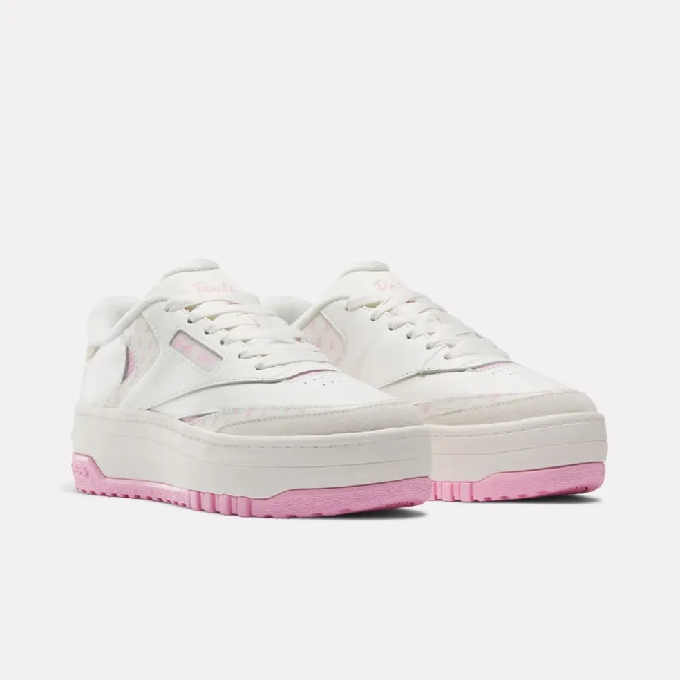 Reebok Juniors Reebok X Barbie Club C Trainers in White pink