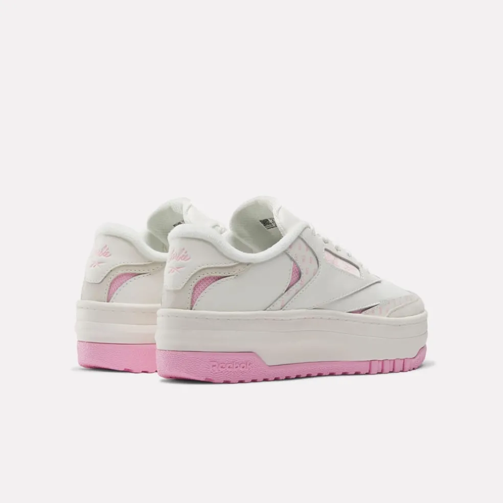 Reebok Juniors Reebok X Barbie Club C Trainers in White pink