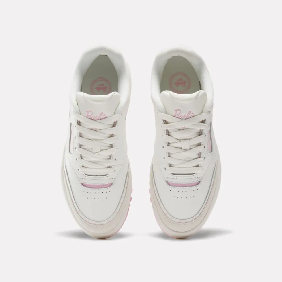 Reebok Juniors Reebok X Barbie Club C Trainers in White pink
