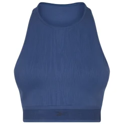 Reebok Myoknit Crop Slim Fit Crew Neck Tank in Blue