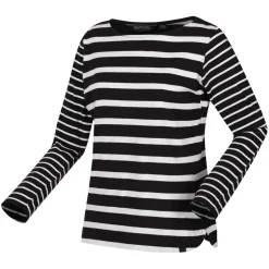 Regatta Farida Long Sleeve Top in Black-White