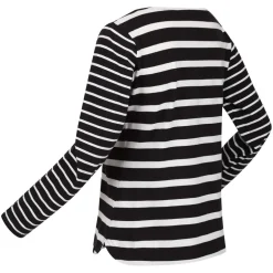 Regatta Farida Long Sleeve Top in Black-White
