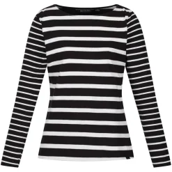 Regatta Farida Long Sleeve Top in Black-White
