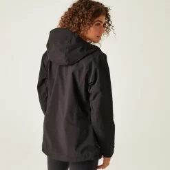 Regatta Hooded Windbreaker Regular Fit Jacket in Black