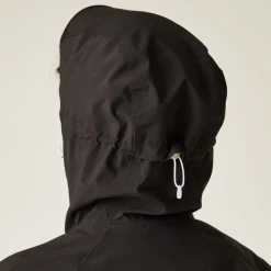 Regatta Hooded Windbreaker Regular Fit Jacket in Black