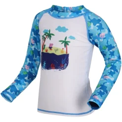 Regatta Infants Peppa Pig Long Sleeve Swimming Suit in aqua