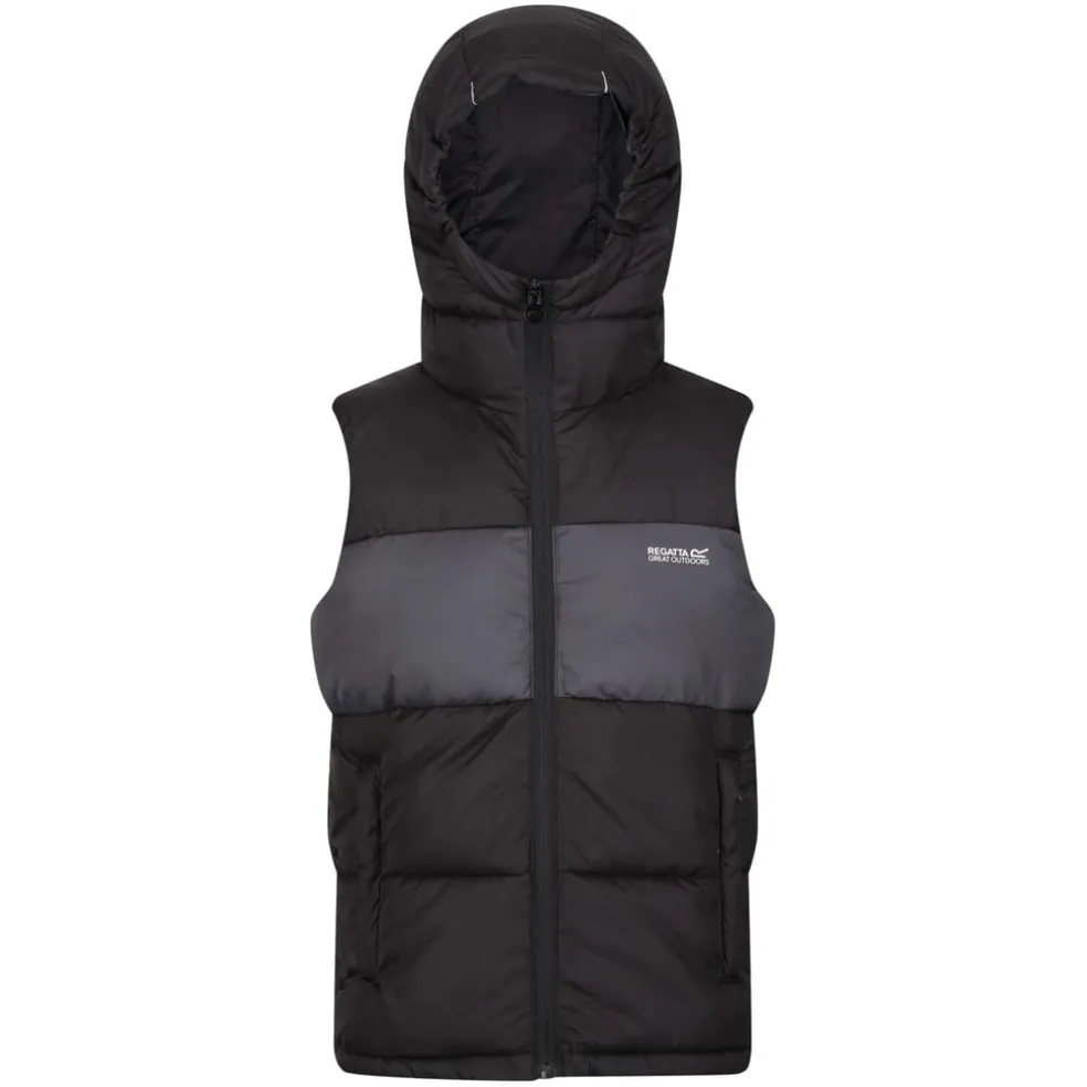 Regatta Juniors Lofthouse Padded Gilet in Black Grey