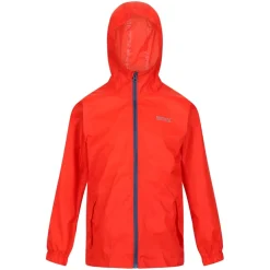 Regatta Juniors Pack It Waterproof Jacket in Red