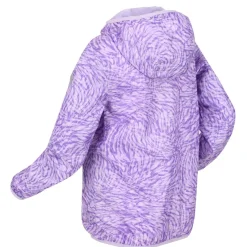 Regatta Juniors Printed Lever Waterproof Jacket in Purple