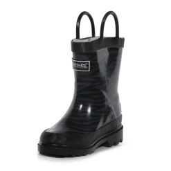 Regatta Minnow Junior Cotton Lined Wellington Boots in Black