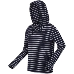 Regatta Monsal Striped Hoodie in Navy-White